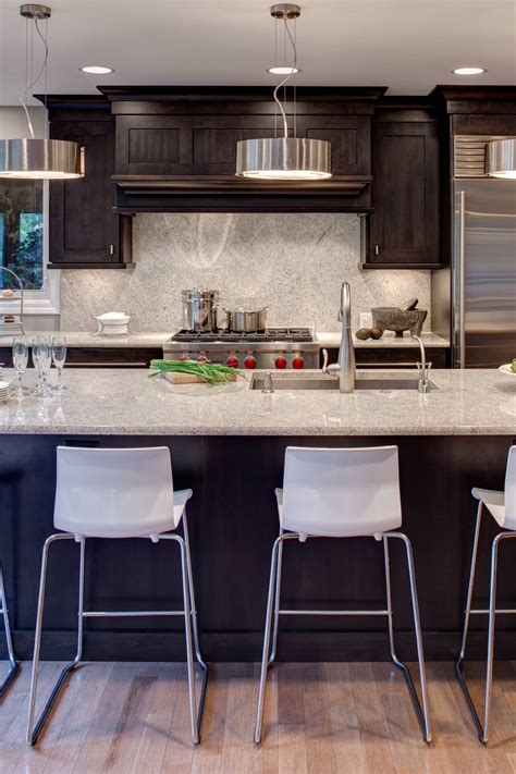 steel grey granite with dark cabinets|white cabinets brown granite countertops.